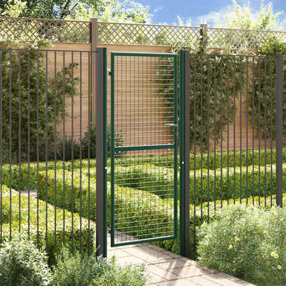 Cancello per Recinzione in Acciaio 100x200 cm Verde | homemem39
