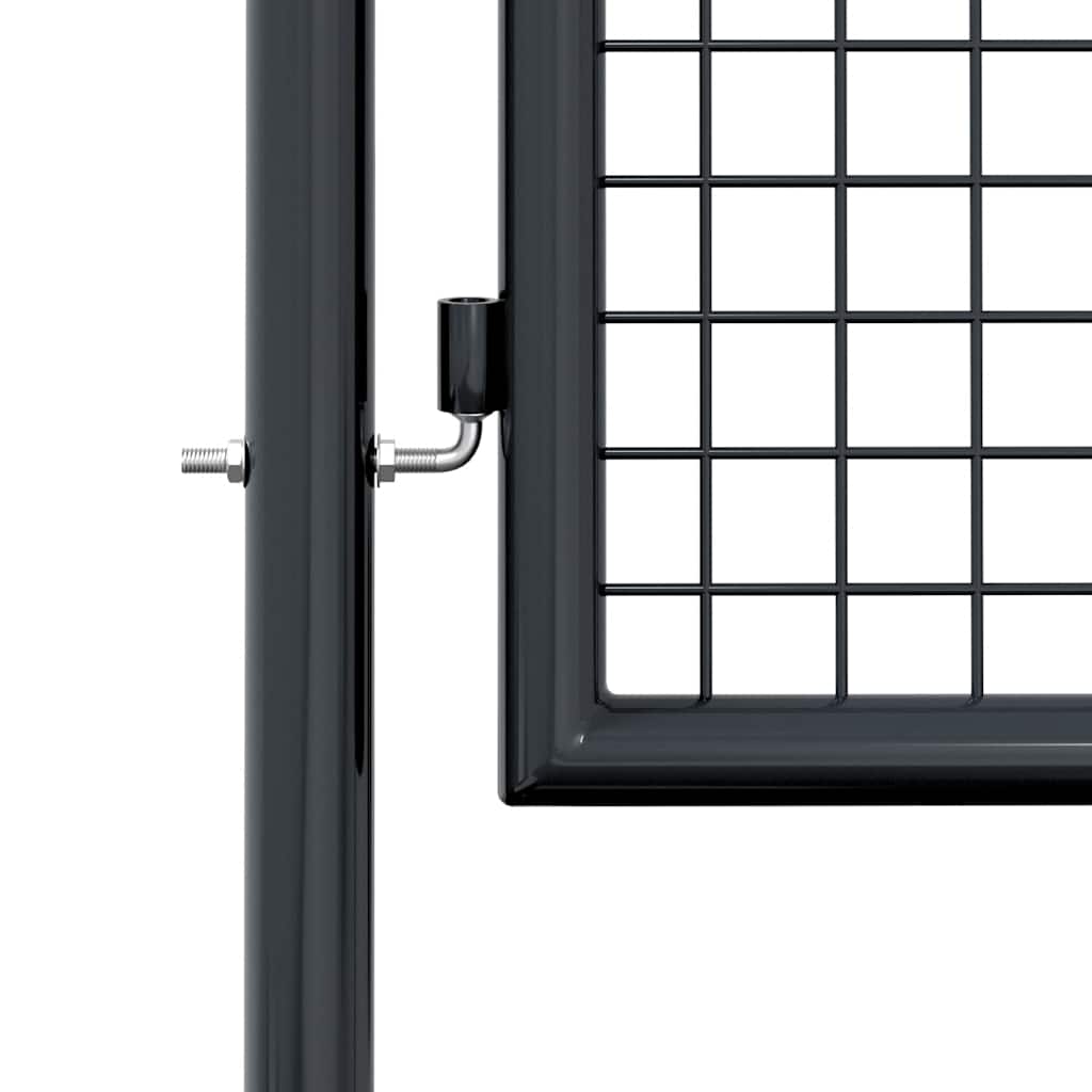 Cancello da Giardino in Rete di Acciaio Zincato 100x150 cm Grigio | homemem39