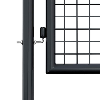 Cancello da Giardino in Rete di Acciaio Zincato 100x150 cm Grigio | homemem39