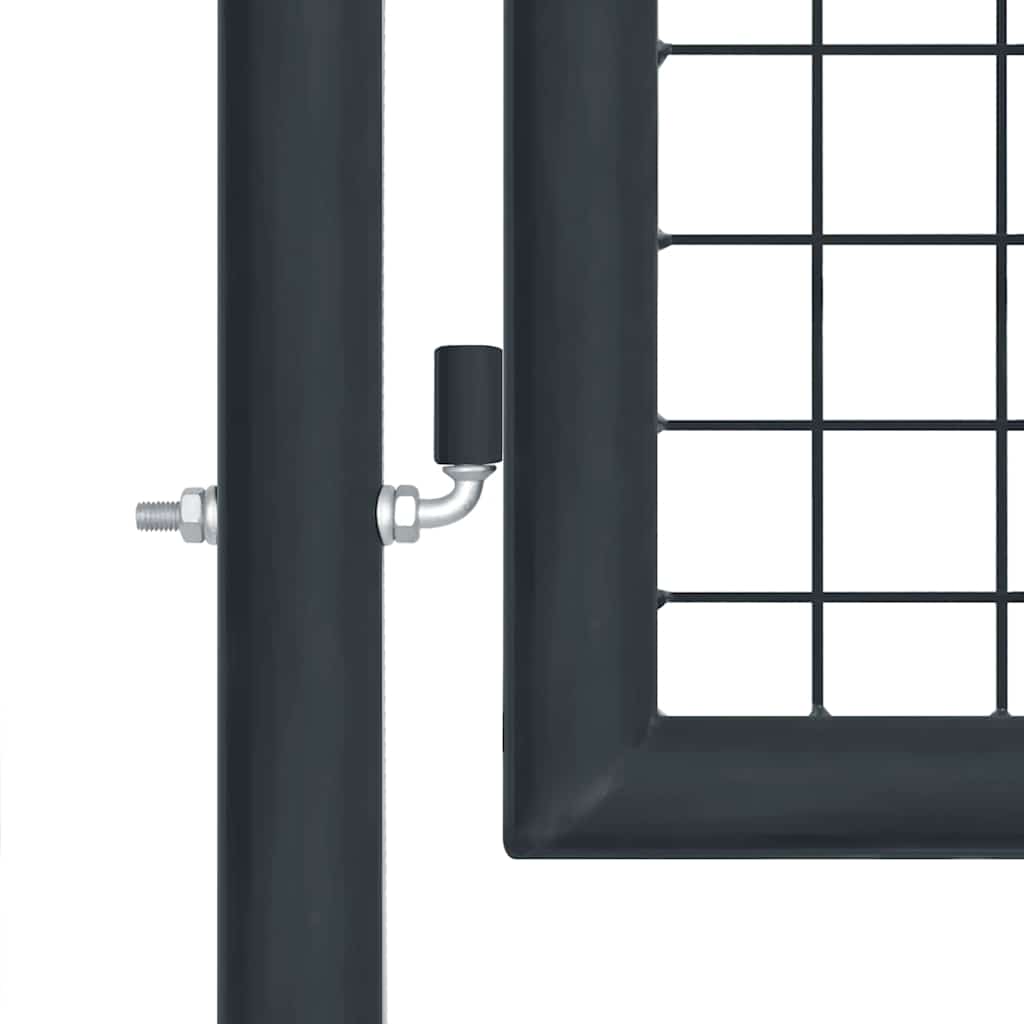 Cancello da Giardino in Rete di Acciaio Zincato 400x100 cm Grigio