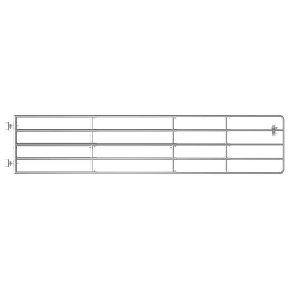 Cancello da Giardino in Acciaio 5 Sbarre (150-400)x90cm Argento | homemem39