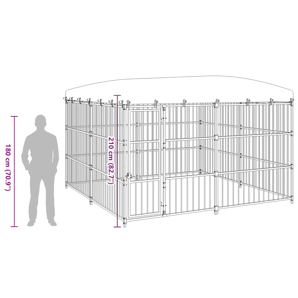 Canile da Esterno con Tetto 300x300x210 cm | homemem39