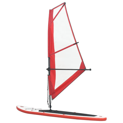 Set Tavola Gonfiabile da SUP con Vela Rosso e Bianco - homemem39