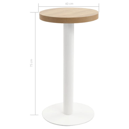 Tavolo da Bistrot Marrone Chiaro 40 cm in MDF | homemem39