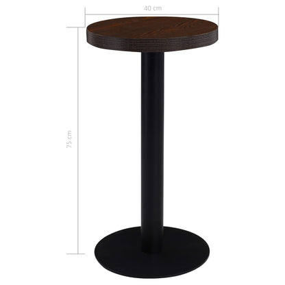 Tavolo da Bistrot Marrone Scuro 40 cm in MDF | homemem39
