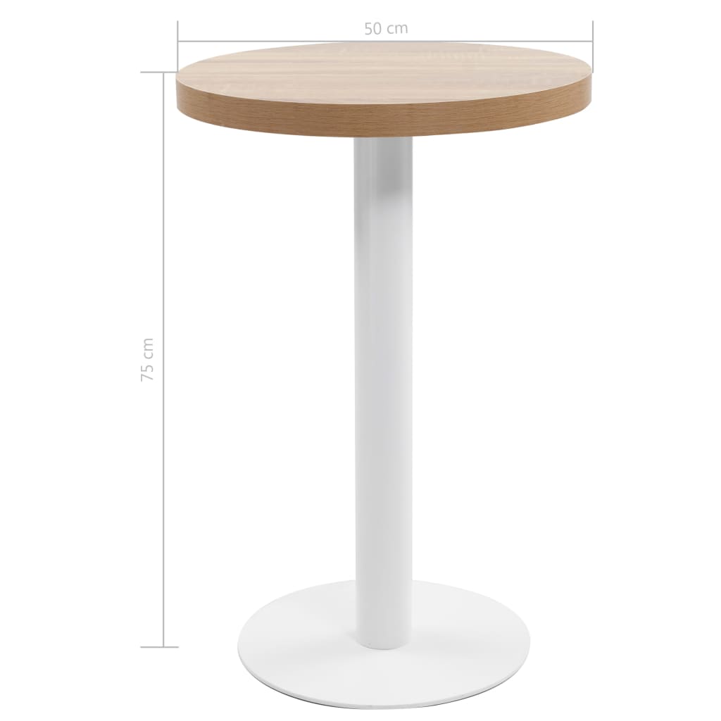 Tavolo da Bistrot Marrone Chiaro 50 cm in MDF | homemem39