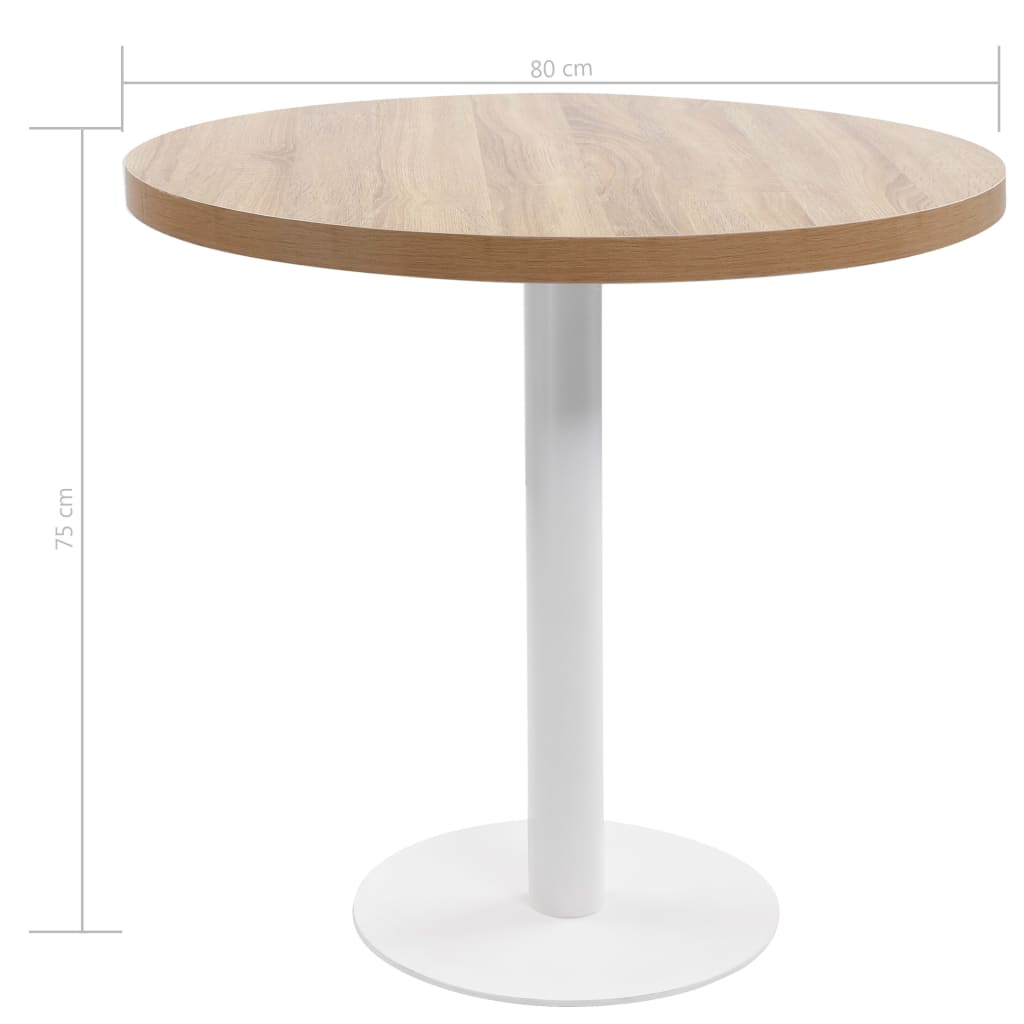 Tavolo da Bistrot Marrone Chiaro 80 cm in MDF | homemem39