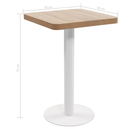 Tavolo da Bistrot Marrone Chiaro 50x50 cm in MDF | homemem39