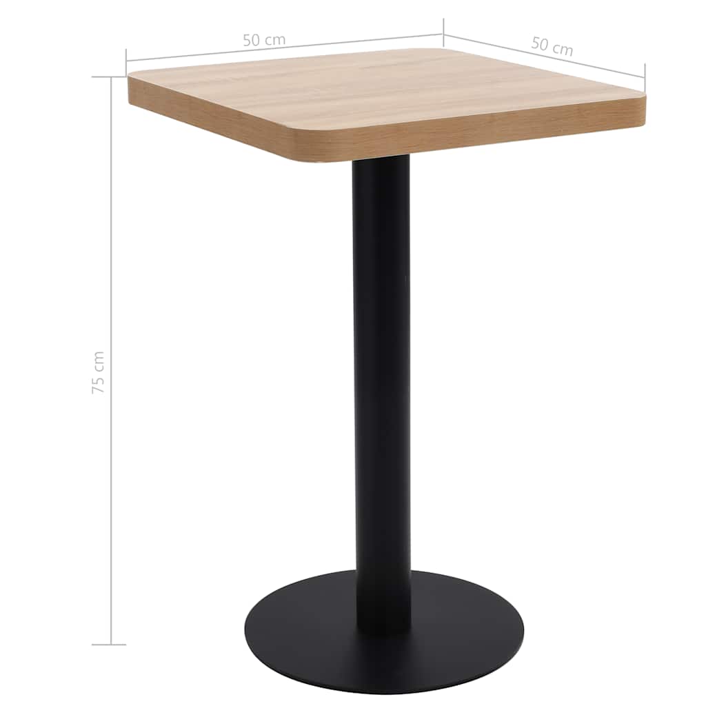 Tavolo da Bistrot Marrone Chiaro 50x50 cm in MDF | homemem39