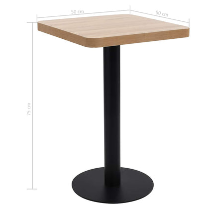 Tavolo da Bistrot Marrone Chiaro 50x50 cm in MDF | homemem39