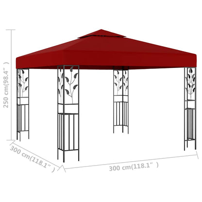 Gazebo 3x3 m Rosso Vino | homemem39
