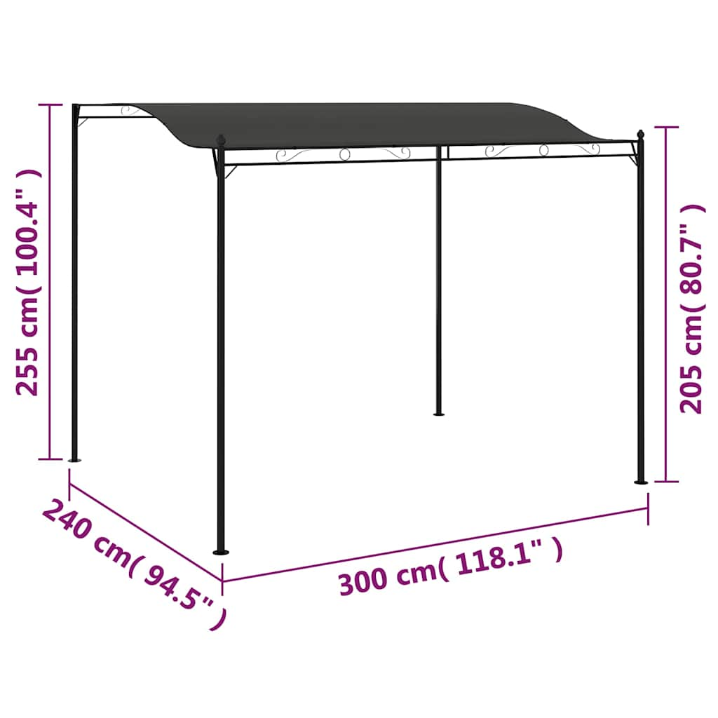 Tendalino Parasole 3x2,4 m Antracite