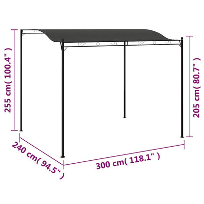 Tendalino Parasole 3x2,4 m Antracite - homemem39