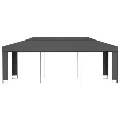 Gazebo con Tetto Doppio 3x6 m Antracite | homemem39