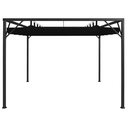 Gazebo da Giardino con Tetto a Scomparsa 3x3 m Antracite
