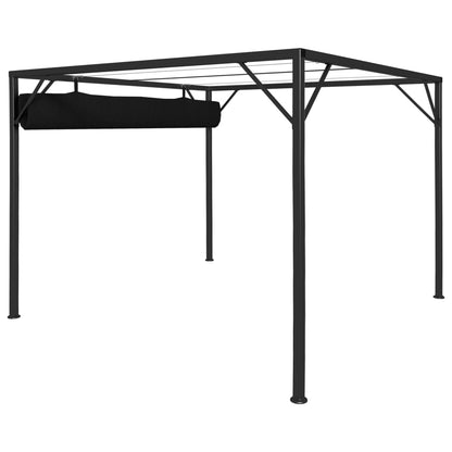 Gazebo da Giardino con Tetto a Scomparsa 3x3 m Antracite | homemem39