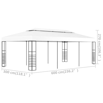 Tenda Gazebo 6x3 m Bianco | homemem39