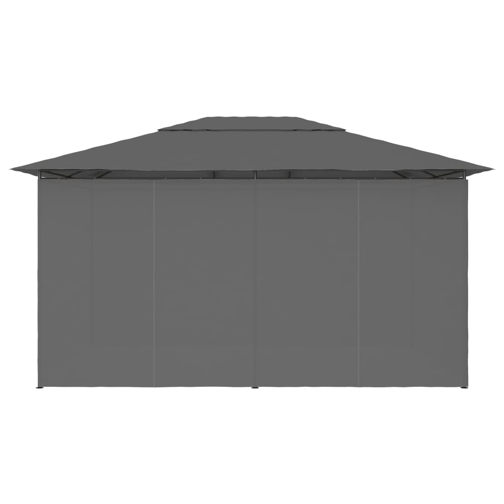 Gazebo da Giardino con Tende 4x3 m Antracite | homemem39