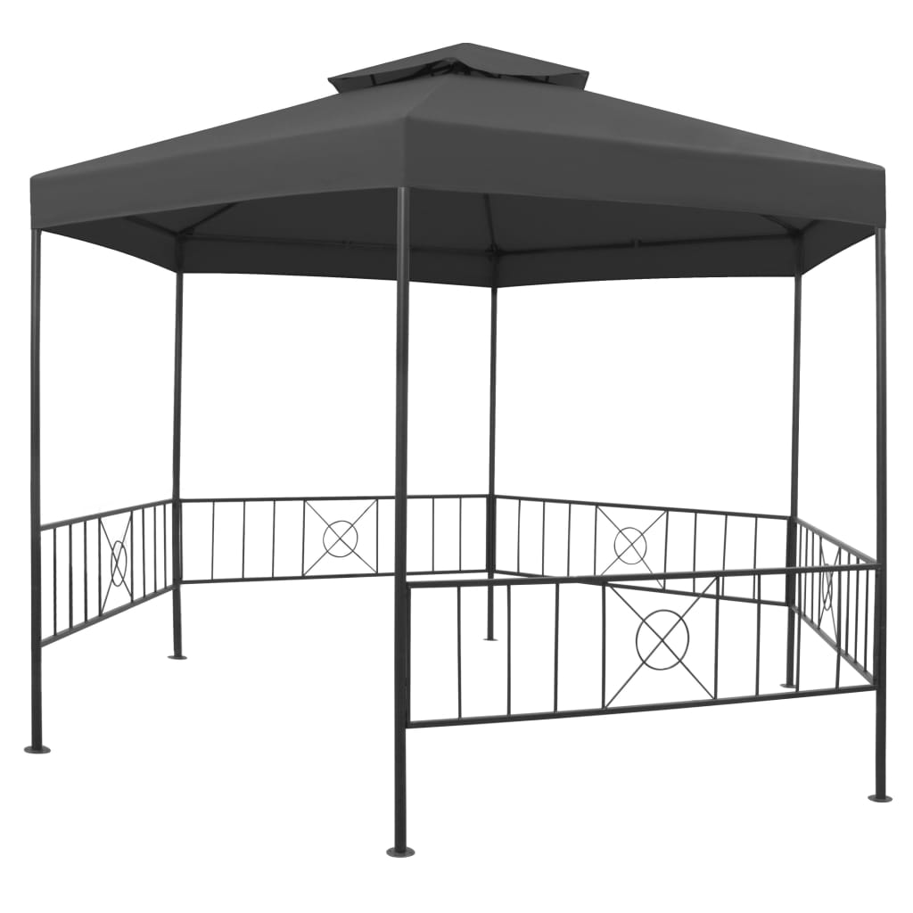 Gazebo da Giardino 323x275x265 cm Antracite | homemem39