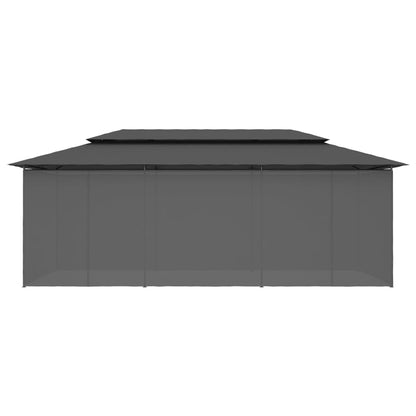 Gazebo con Tende 600x298x270 cm Antracite | homemem39