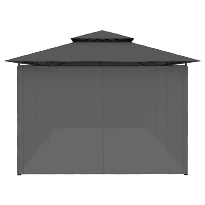 Gazebo con Tende 600x298x270 cm Antracite - homemem39