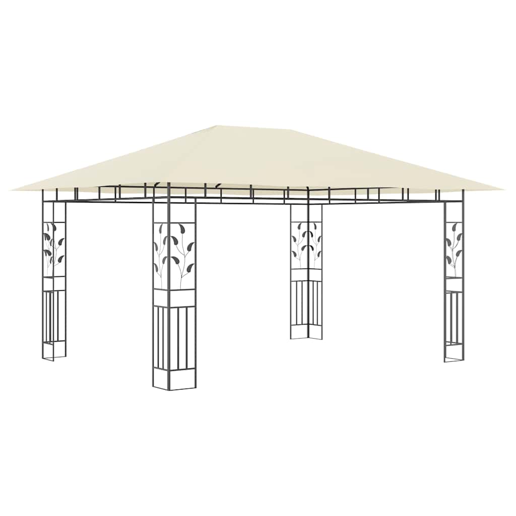Gazebo con Zanzariera 4x3x2,73 m Crema 180 g/m² | homemem39
