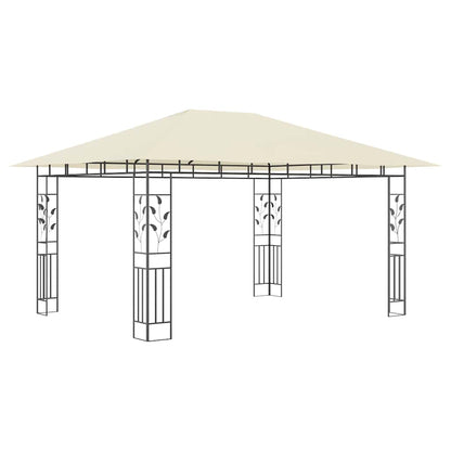 Gazebo con Zanzariera 4x3x2,73 m Crema 180 g/m² | homemem39