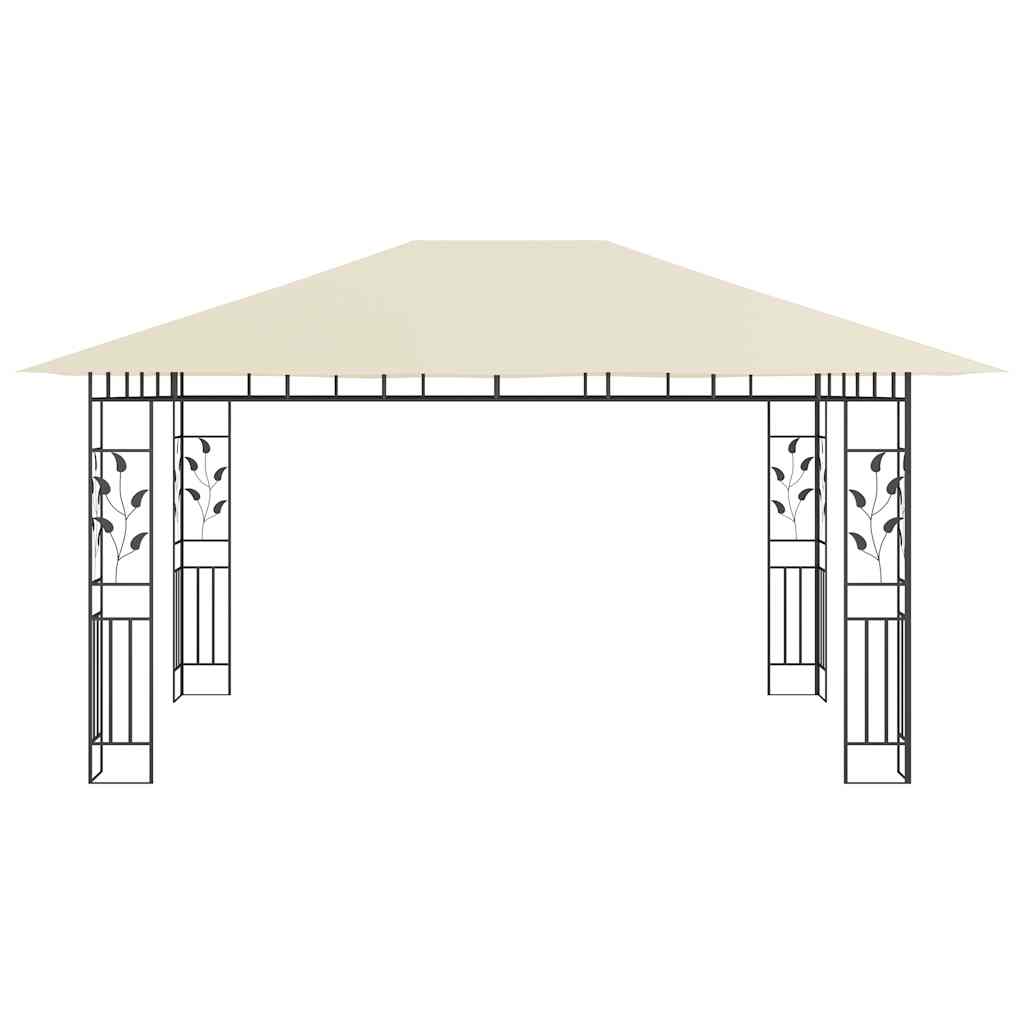 Gazebo con Zanzariera 4x3x2,73 m Crema 180 g/m² | homemem39