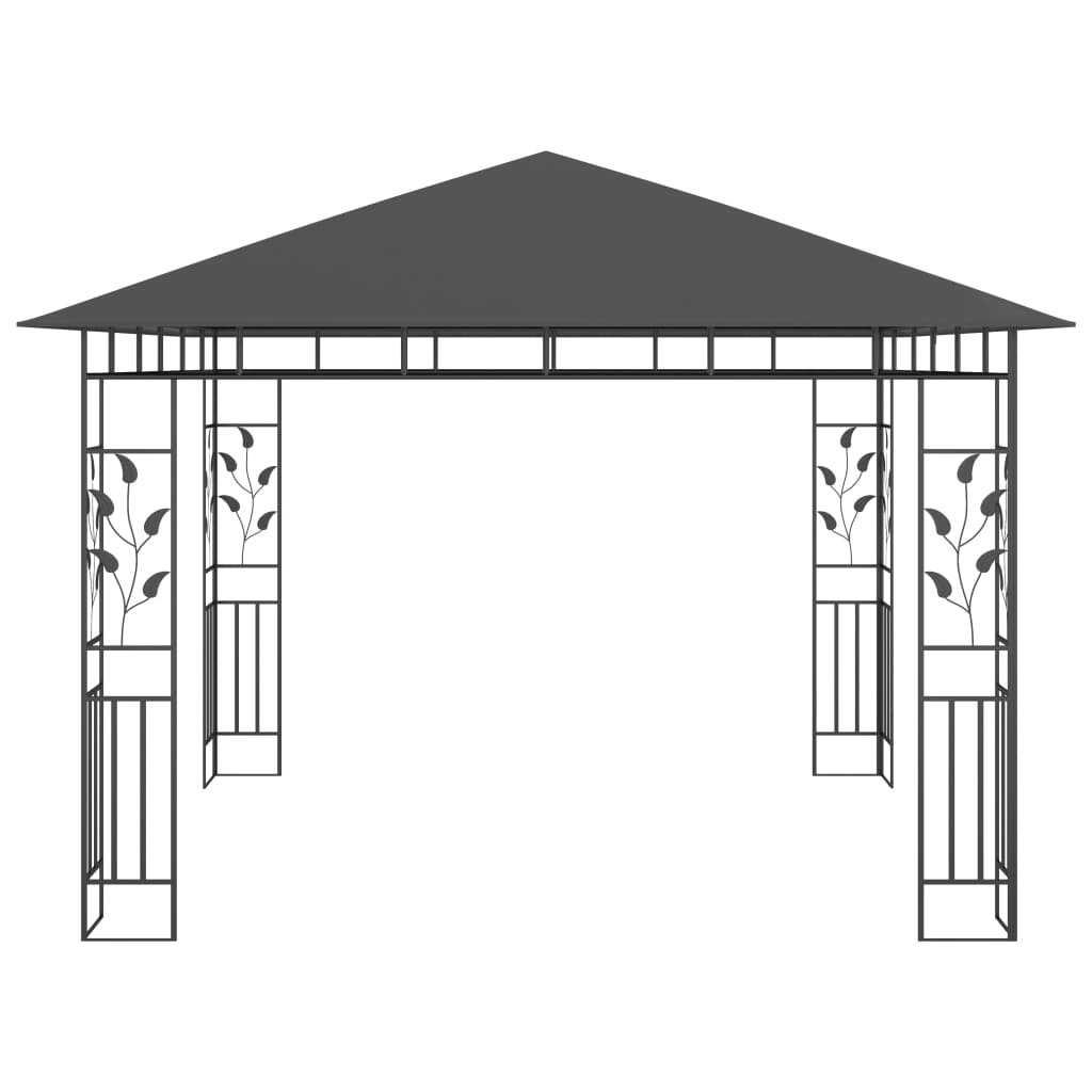Gazebo con Zanzariera 3x3x2,73 m Antracite 180 g/m² | homemem39