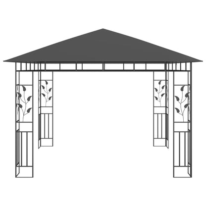 Gazebo con Zanzariera 3x3x2,73 m Antracite 180 g/m² | homemem39