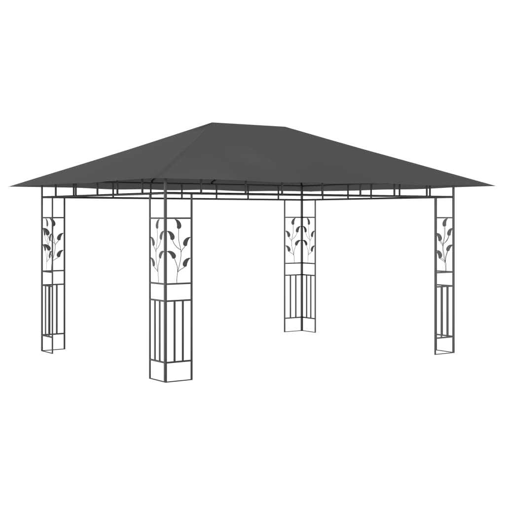 Gazebo con Zanzariera 4x3x2,73 m Antracite 180 g/m² | homemem39