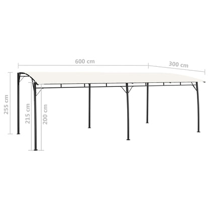 Tenda Parasole da Giardino 6x3x2,55 m Crema