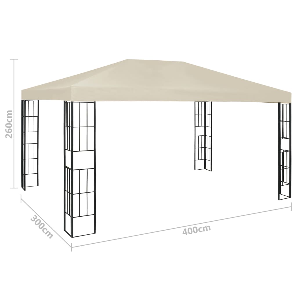 Gazebo 3x4 m Crema | homemem39