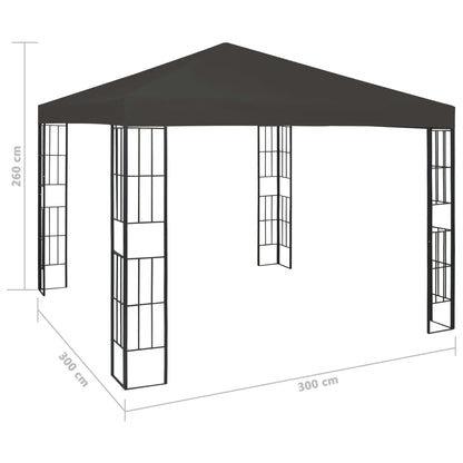 Gazebo 3x3 m Antracite | homemem39
