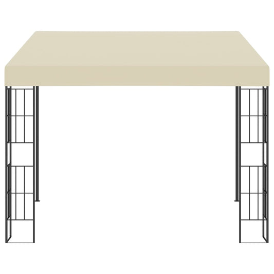 Gazebo a Parete 3x3 m Crema in Tessuto - homemem39