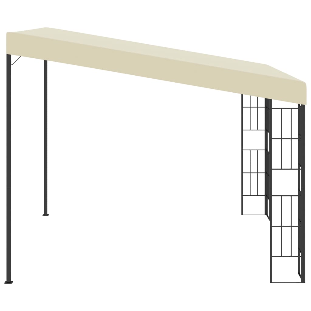 Gazebo a Parete 3x3 m Crema in Tessuto | homemem39
