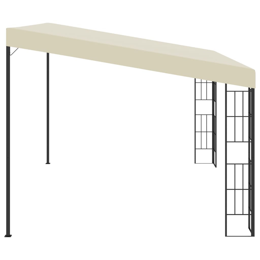 Gazebo a Parete 3x4 m Crema in Tessuto | homemem39