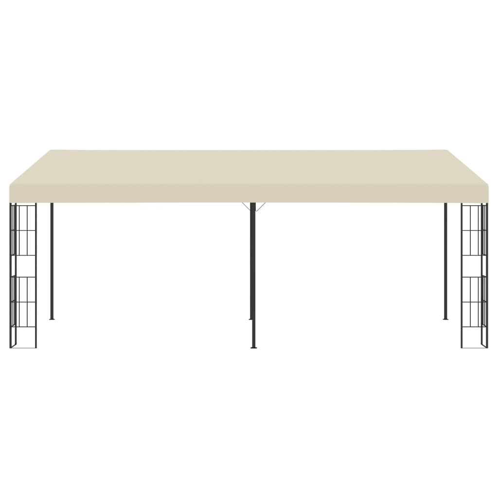 Gazebo a Parete 3x6 m Crema in Tessuto | homemem39