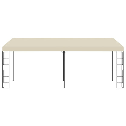 Gazebo a Parete 3x6 m Crema in Tessuto | homemem39