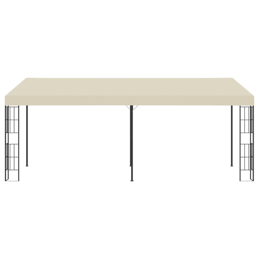 Gazebo a Parete 3x6 m Crema in Tessuto | homemem39