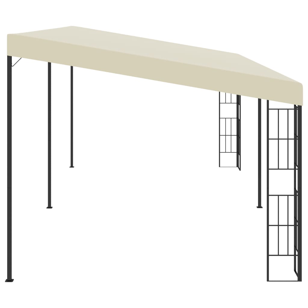 Gazebo a Parete 3x6 m Crema in Tessuto | homemem39