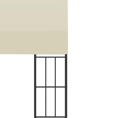 Gazebo a Parete 3x6 m Crema in Tessuto | homemem39