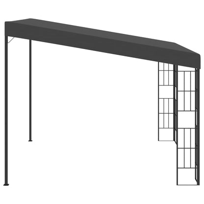 Gazebo a Parete 3x3 m Antracite in Tessuto | homemem39