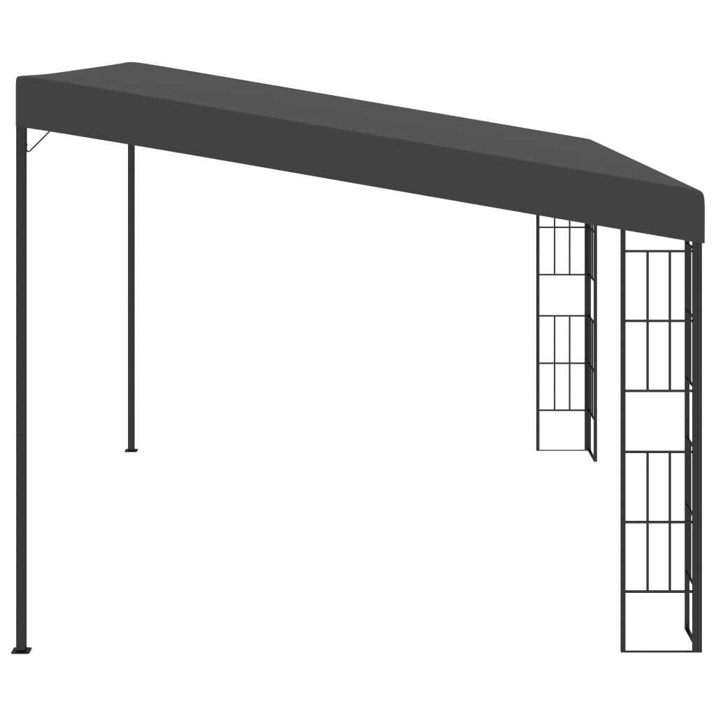 Gazebo a Parete 3x4 m Antracite in Tessuto | homemem39