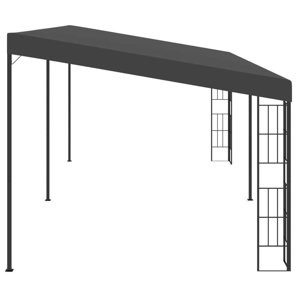 Gazebo a Parete 3x6 m Antracite in Tessuto | homemem39