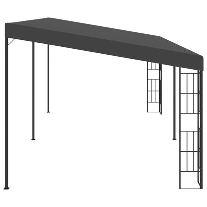 Gazebo a Parete 3x6 m Antracite in Tessuto | homemem39