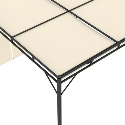 Gazebo da Giardino con Tenda Laterale 3x3x2,25m Crema | homemem39