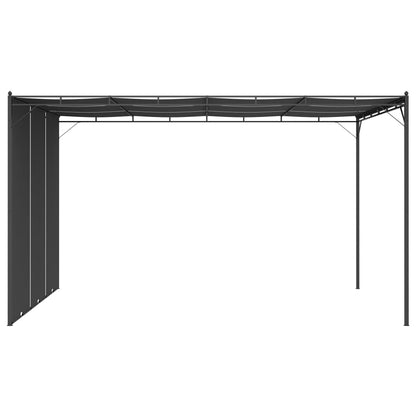 Gazebo da Giardino con Tenda Laterale 4x3x2,25 m Antracite | homemem39