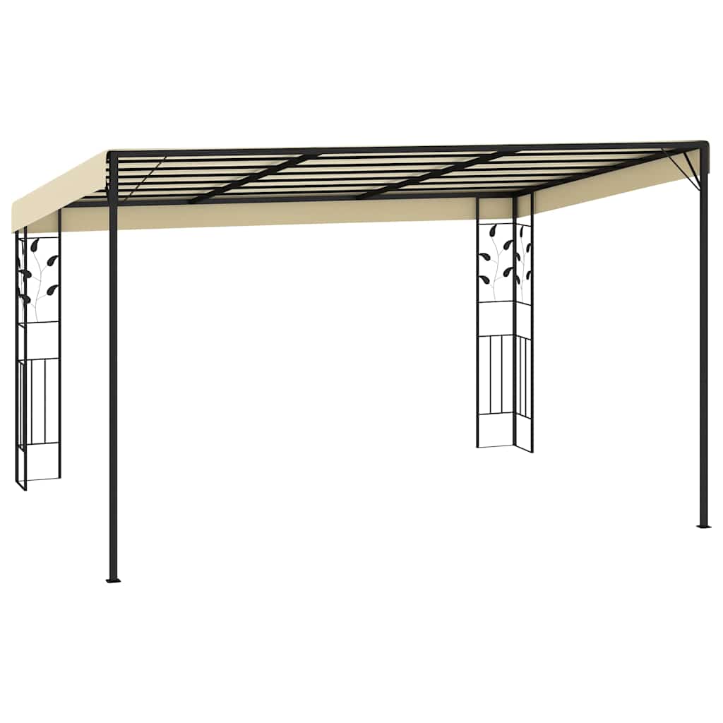 Gazebo a Parete 4x3x2,5 m Crema | homemem39
