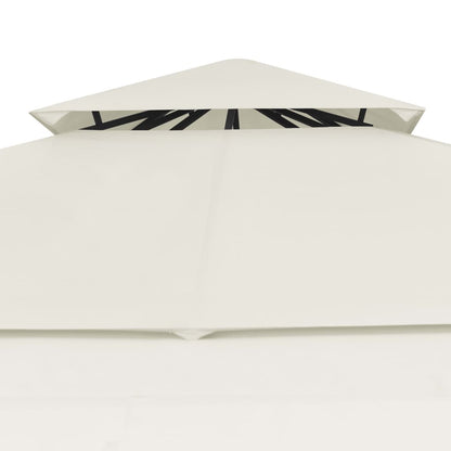 Gazebo con Tetto Doppio Estendibile 3x3x2,75 m Crema 180 g/m² | homemem39